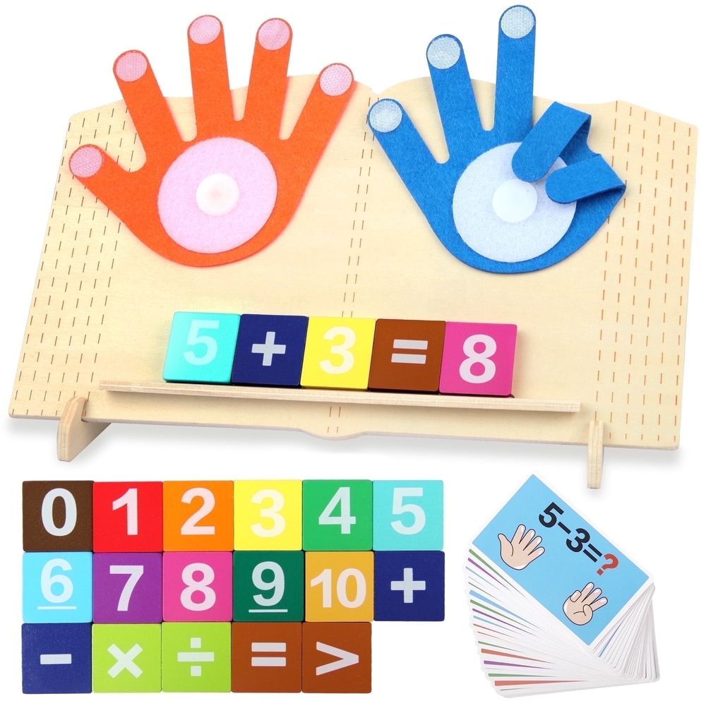 Montessori Learning Math Toys for 2 3 4 Years Old Boys,Preschool Educational Manipulatives Number Counting Blocks for Kids,Birthday Gifts Toys for Toddlers 18 Months Girls