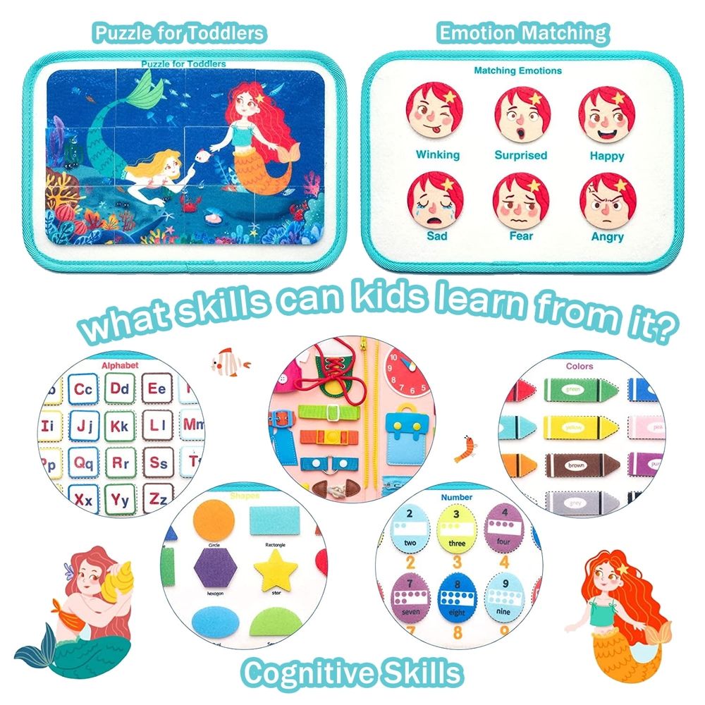 Busy Board Toys for Toddlers Girls Boys 1 2 3 4 5 Year Old,Montessori Learning Toys for Toddler Girls