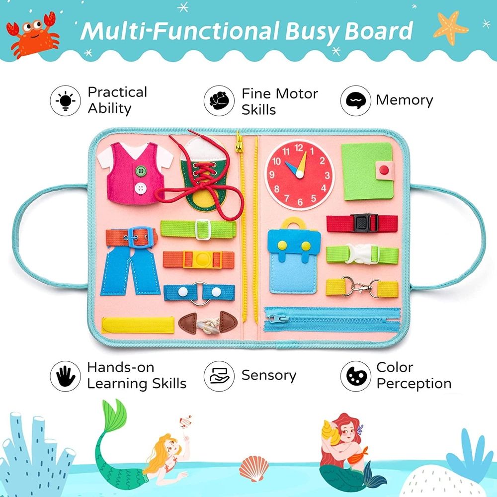Busy Board Toys for Toddlers Girls Boys 1 2 3 4 5 Year Old,Montessori Learning Toys for Toddler Girls
