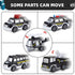 Carrier Truck Transport Car ,7-in-1 Police Truck Toy Vehicle Set with 4 Toy Cars & 1 Helicopter,Friction Powered Car Toys for Toddlers Kids 2 3 4 5 Years Old