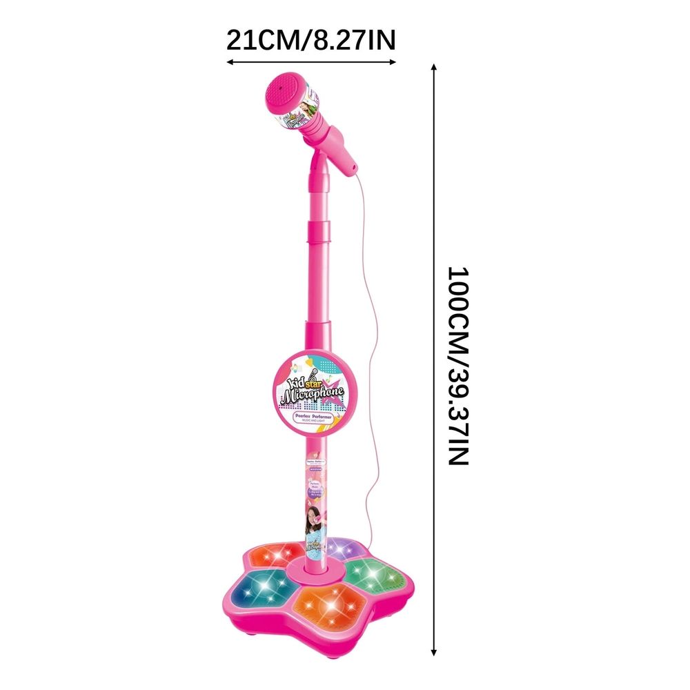 Karaoke Machine with Lights,Microphone with Adjustable Stand Singing Karaoke Machine