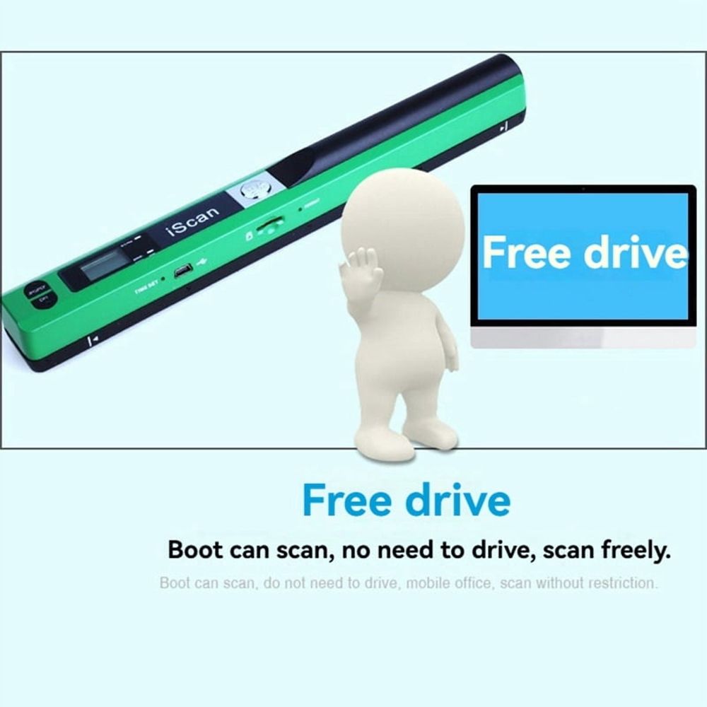 Portable Document Scanner 900DPI A4 Book and Photo Digital Scanner Instant Scanning Supports JPG/PDF Formats A