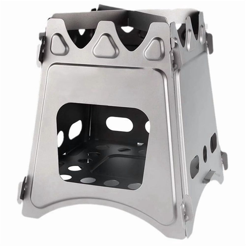 Camping Stove - Stainless Steel Folding Burner for Picnic, 1 Stove Included