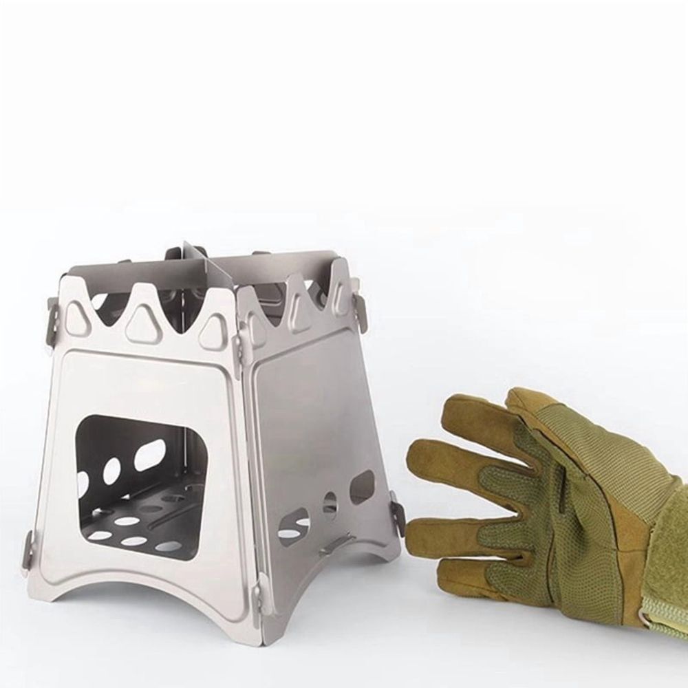 Camping Stove - Stainless Steel Folding Burner for Picnic, 1 Stove Included