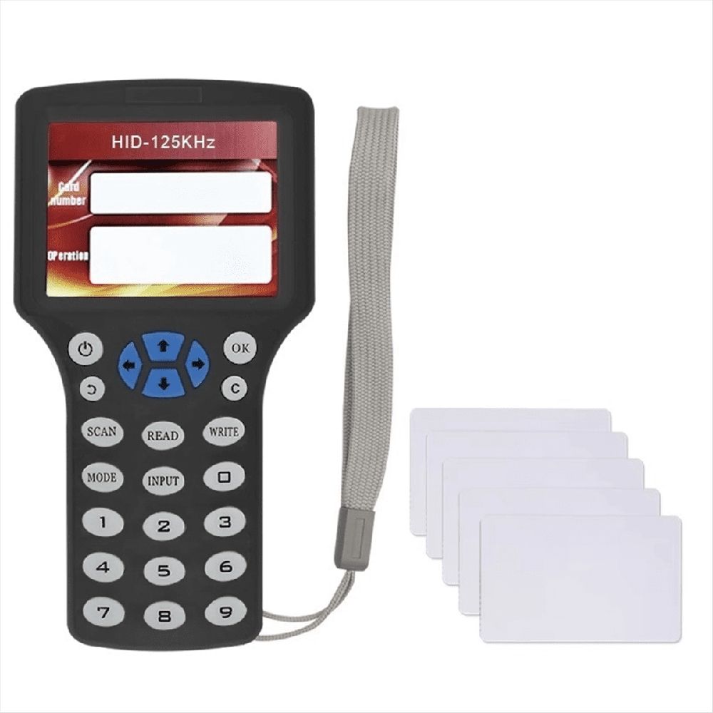 10 Frequency RFID NFC Smart Card Reader Writer Duplicator+5XCUID Card 125K 13.56MHz RFID Copier Key Replicator