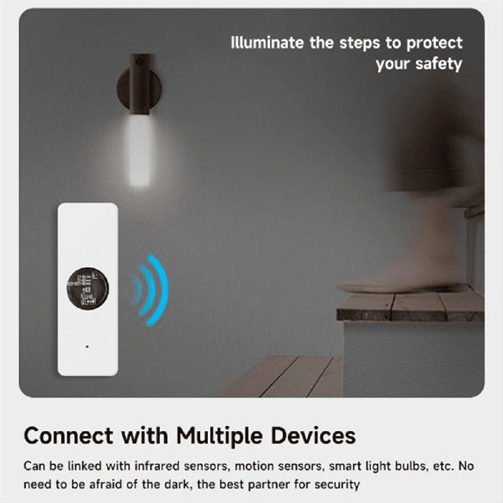 Light Sensor Luminance Sensor Beam Sensor Real-Time Luminance Detection Smart Home Automation App Control,1 x Light Sensor,White