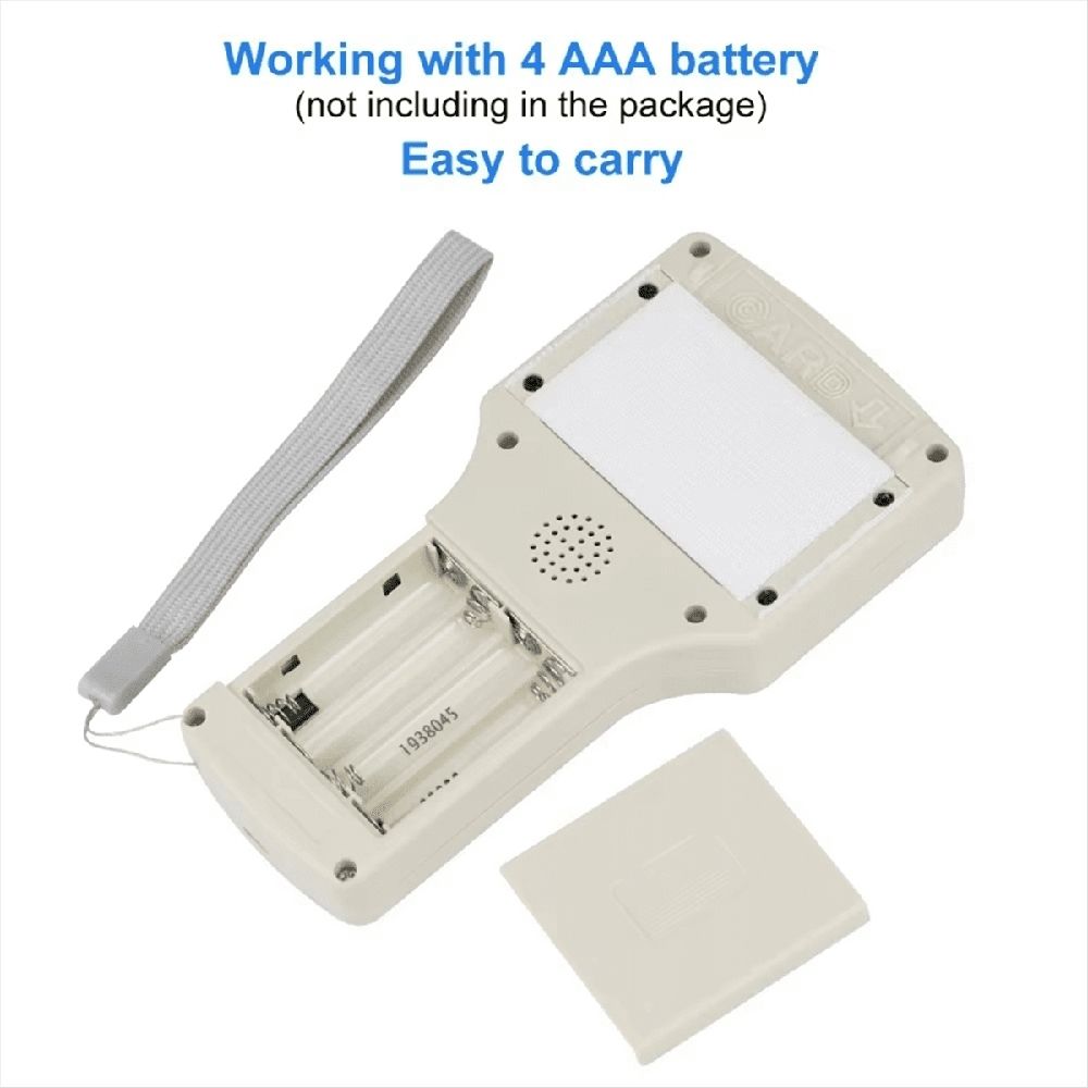 RFID NFC Smart Card Reader+5XT5577 Keychain/Card RFID Duplicator 125K 13.56MHz IC/ID Key Writer RFID Replicator,1 x Smart Card Reader Kit,Creamy white