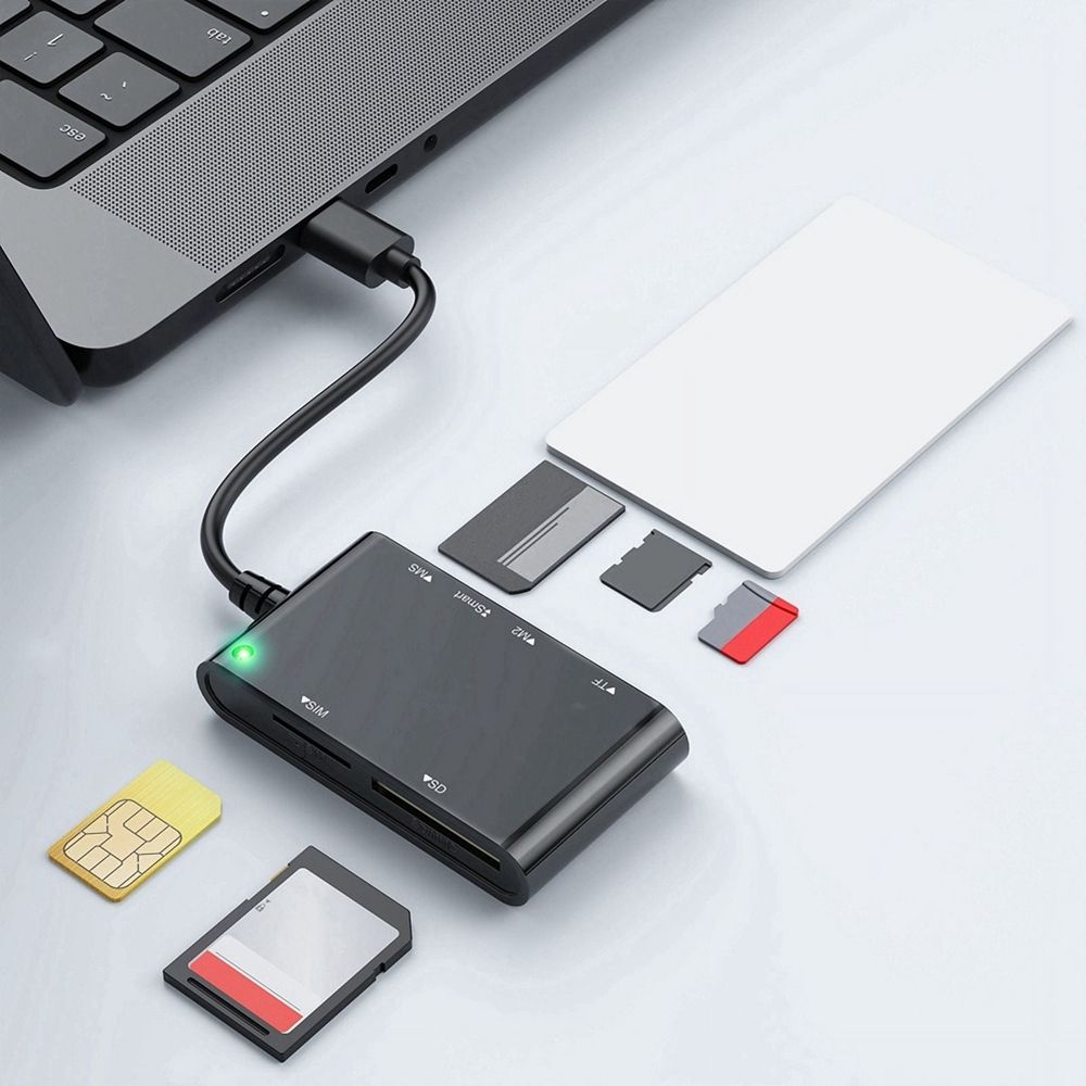 USB 3.0 Multi Card Reader 6 in 1 Smart/MS/M2/TF/SIM/SD Picture Card Reader USB3.0 Card Reader