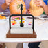 Wood Napkin Holder for Table, Square Tabletop Napkin Dispenser, Cocktail Napkin Holder with Sophisticatedly Metal Center Bar, for Home, Kitchen, Office, Restaurant, Hotel, Cafe, Bar