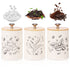 3 Pack Metal Kitchen Canister Set, 25 OZ Coffee Sugar Tea Canister Jars, Kitchen Airtight Food Storage Jars, Airtight Coffee Container, Tea Organizer, Sugar Canister with Airtight Wooden Lid