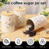 3 Pack Metal Kitchen Canister Set, 25 OZ Coffee Sugar Tea Canister Jars, Kitchen Airtight Food Storage Jars, Airtight Coffee Container, Tea Organizer, Sugar Canister with Airtight Wooden Lid