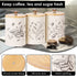 3 Pack Metal Kitchen Canister Set, 25 OZ Coffee Sugar Tea Canister Jars, Kitchen Airtight Food Storage Jars, Airtight Coffee Container, Tea Organizer, Sugar Canister with Airtight Wooden Lid