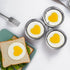 Poached Egg Cooker Steel Egg Poacher,3-Cup Poached Egg Cooker,Nonstick Pan Poaching With Cups,Egg Rack Poacher Egg