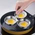 Poached Egg Cooker Steel Egg Poacher,3-Cup Poached Egg Cooker,Nonstick Pan Poaching With Cups,Egg Rack Poacher Egg