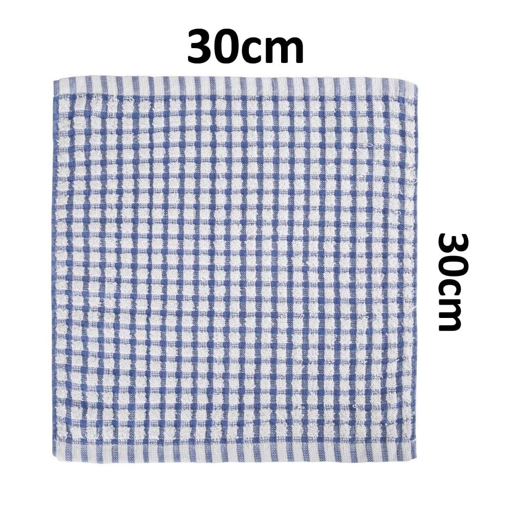 Dish Cloths for Kitchen Washing Dishes, Super Absorbent Dish Rags, Cotton Terry Cleaning Cloths Pack of 8, 12x12 Inches