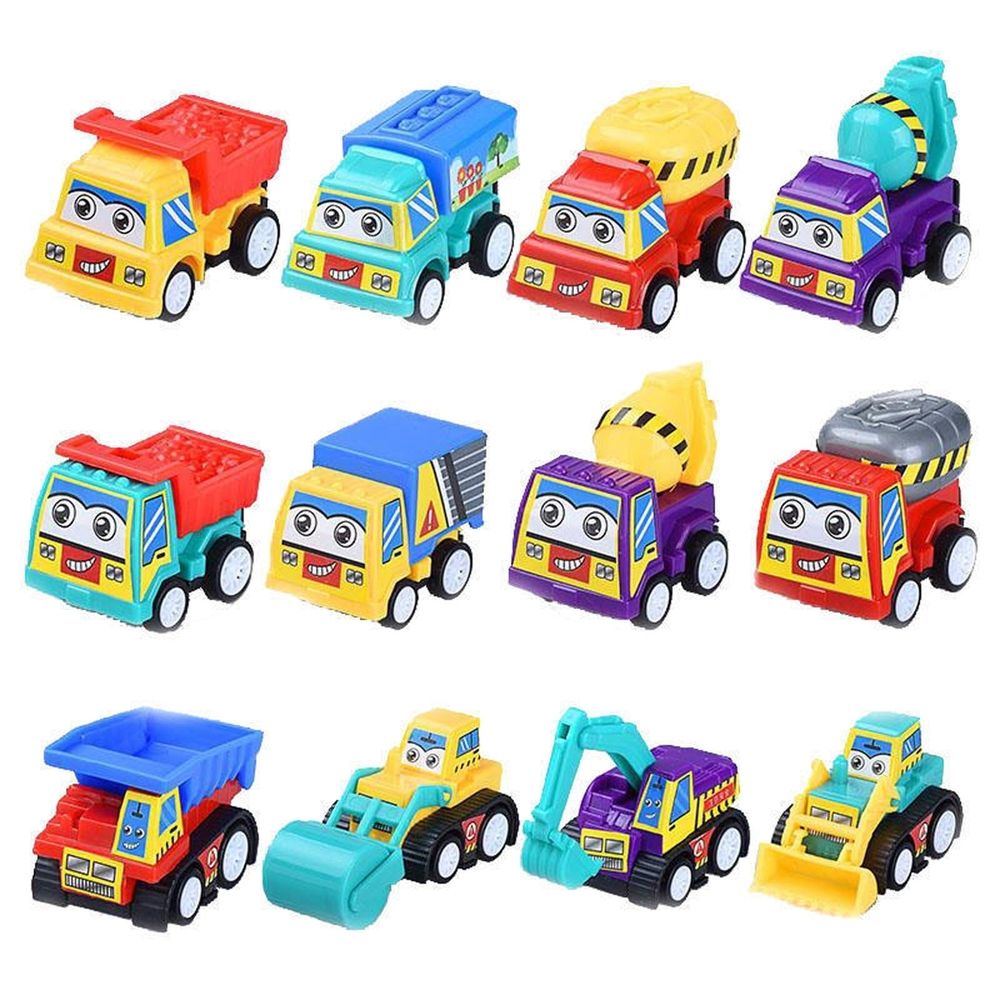 Pull Back Construction Vehicles, 10 Pack Mini Toy Cars, Toddler Educational Toys, Party Favor Toys, Random Color Car Set, Kids Play Vehicles