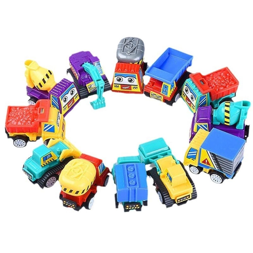 Pull Back Construction Vehicles, 10 Pack Mini Toy Cars, Toddler Educational Toys, Party Favor Toys, Random Color Car Set, Kids Play Vehicles