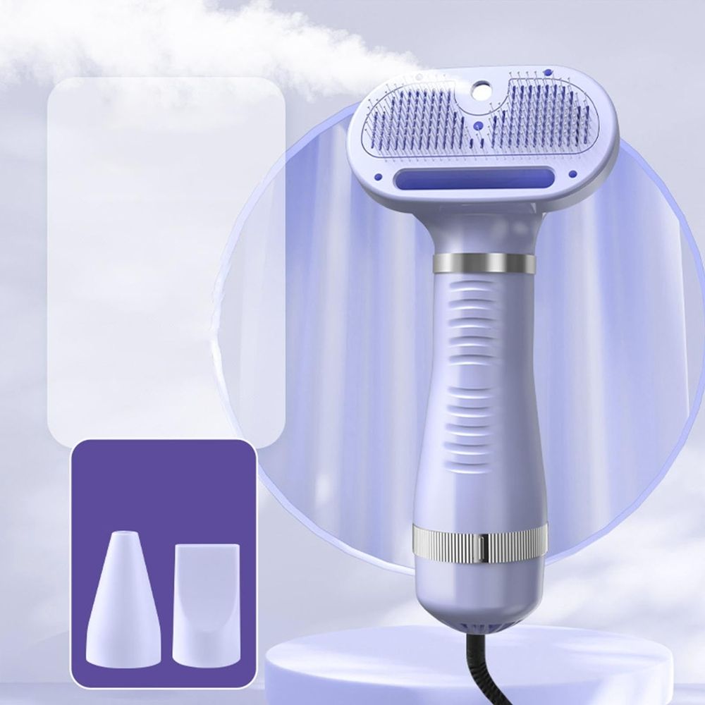 Purple Purple Pet Hair Dryer With Spray Comb For Drying Grooming 2 In 1 Bathing Tool For Dogs Cats