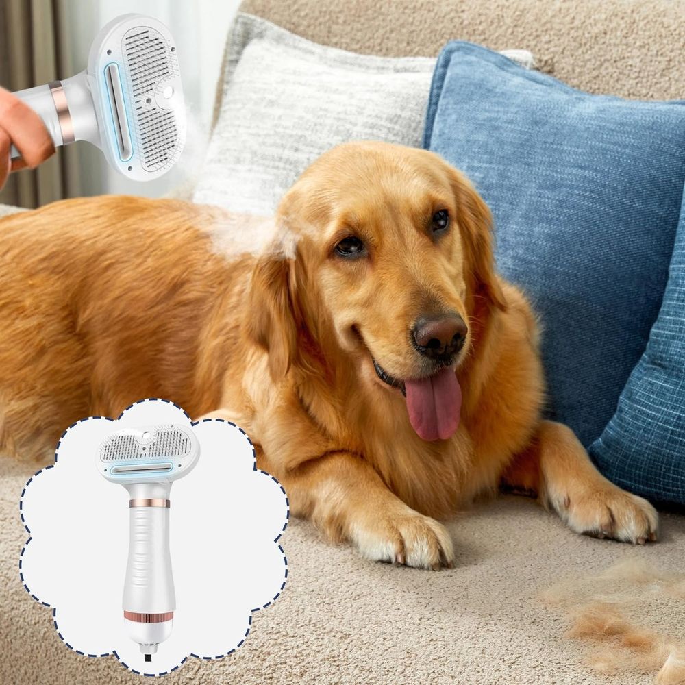 Purple Purple Pet Hair Dryer With Spray Comb For Drying Grooming 2 In 1 Bathing Tool For Dogs Cats