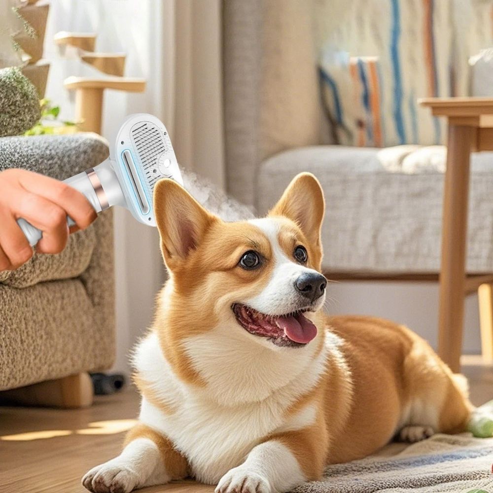 Purple Purple Pet Hair Dryer With Spray Comb For Drying Grooming 2 In 1 Bathing Tool For Dogs Cats