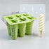 6-Cavity Spiral Ice Pop Mould, Silicone with Dust Covers, White Colour