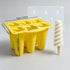 6-Cavity Spiral Ice Pop Mould, Silicone with Dust Covers, White Colour