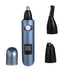 4-in-1 Electric Nose Hair Trimmer, LED Display, Waterproof(BLUE)