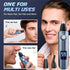 4-in-1 Electric Nose Hair Trimmer, LED Display, Waterproof(BLUE)