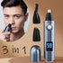 4-in-1 Electric Nose Hair Trimmer, LED Display, Waterproof(BLUE)
