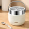 304 Stainless Steel Thermal Food Jar Long Lasting Warmth 6-12H Leakproof with Folding Spoon Commute Outdoor(white)