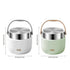 304 Stainless Steel Thermal Food Jar Long Lasting Warmth 6-12H Leakproof with Folding Spoon Commute Outdoor(white)