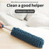 Extendable Electrostatic Duster | Stainless Steel Pole + Microfiber Cloth | Traps Dust & Pet Hair Without Spreading, Reaches High Corners for Effortless Home Cleaning!/pale green