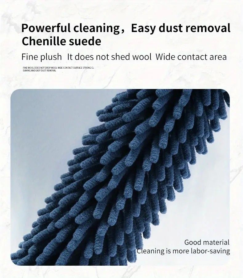 Extendable Electrostatic Duster | Stainless Steel Pole + Microfiber Cloth | Traps Dust & Pet Hair Without Spreading, Reaches High Corners for Effortless Home Cleaning!/pale green