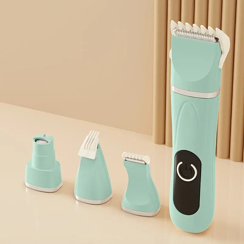 🐾 Must-Have for Pet Parents | 4-in-1 Multi-Functional Pet Clippers, Grooming Done in One!(GREEN)