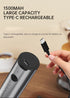 Electric Milk Frother Egg Beater 2-in-1 Type-C Charging 304 Stainless Steel 3-Speed Adjustable Dual Replaceable Heads 1500mAh Coffee Foaming Baking Artifact.*(Double-layer electric milk bubbler+egg beater+storage bracket +TypeC charging cable)