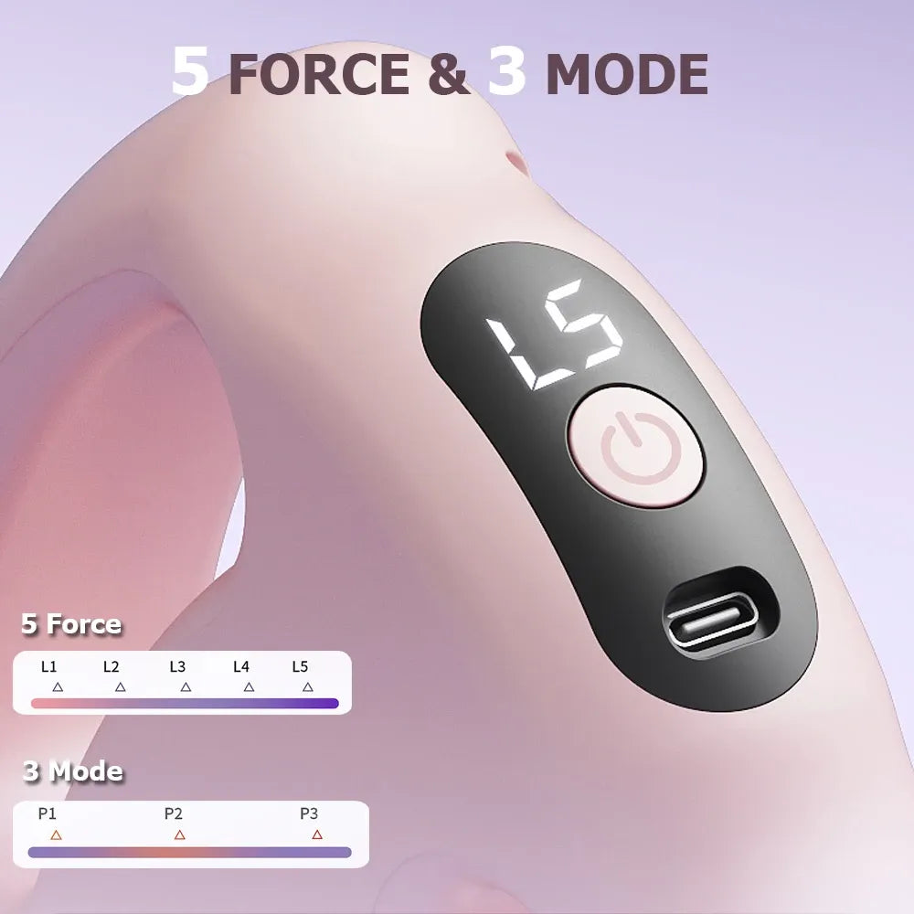Mini Handheld Electric Massager, Rechargeable 3-Mode Vibration, Multi-Body Part Relief for Back Waist Abdomen Arms, Lightweight Portable, Great Gift & Personal Use(pink)