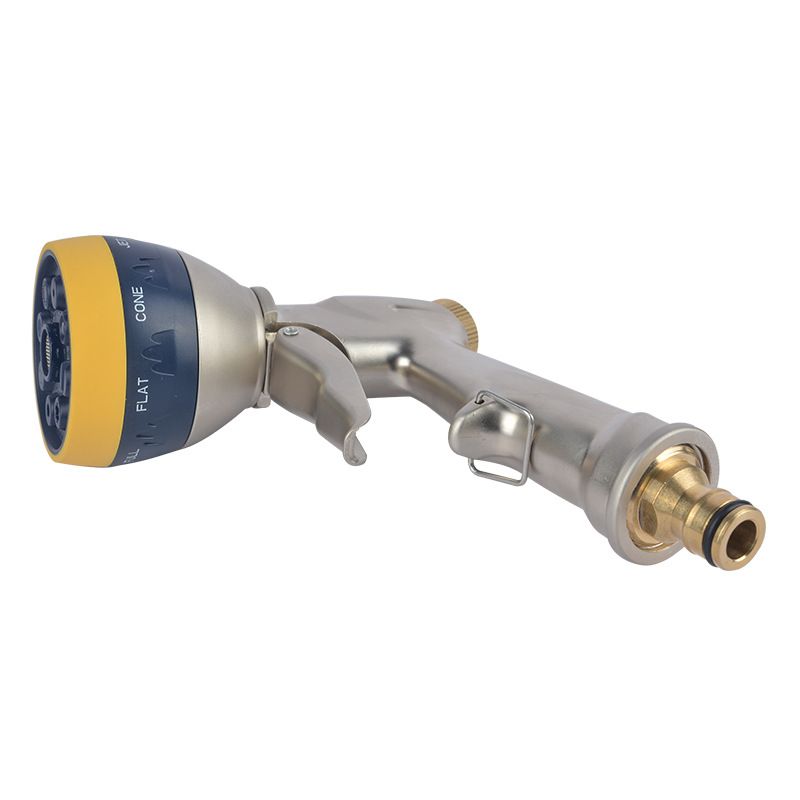 Multi-Functional High Pressure Water Gun, 8 Spray Patterns, All-Copper Fitting