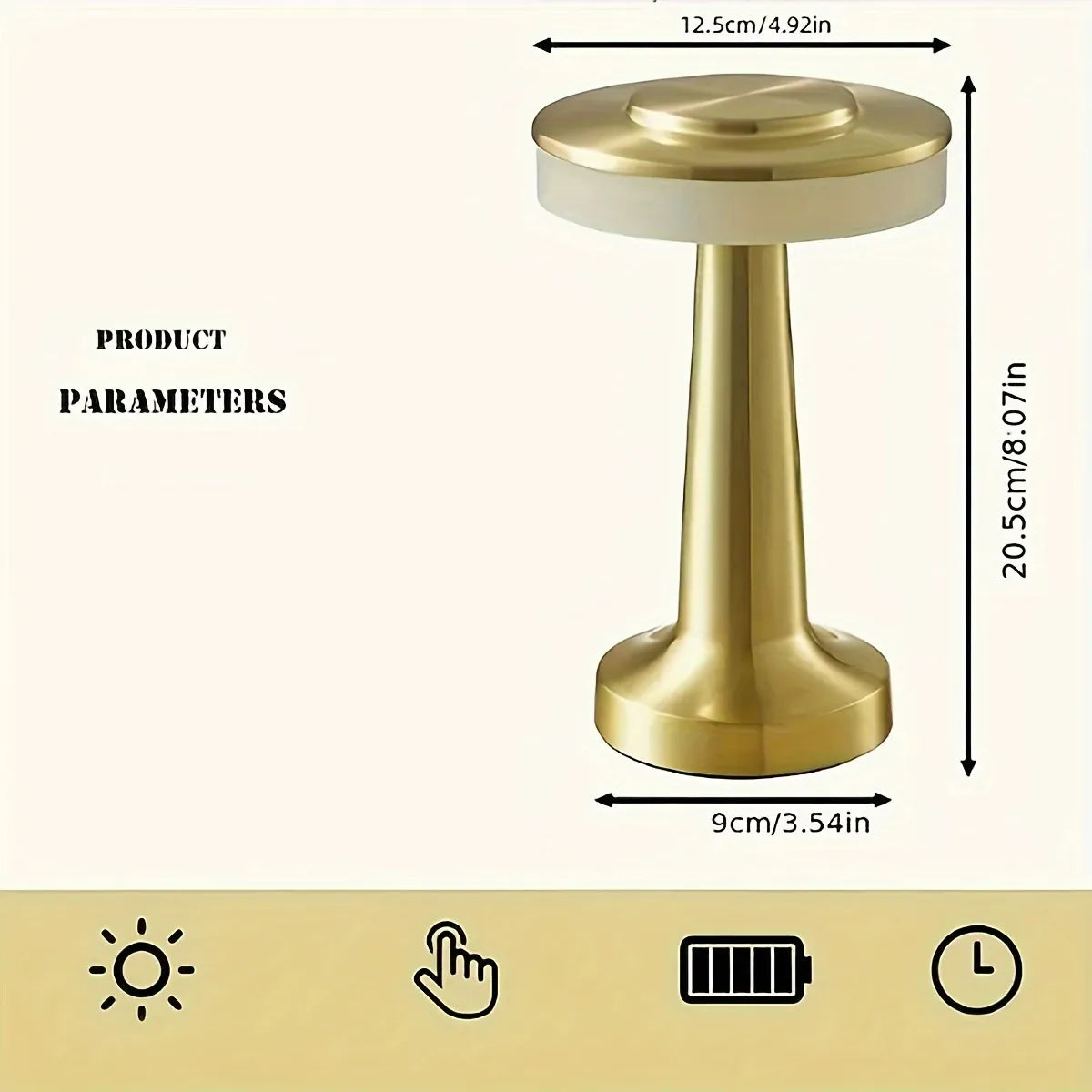 Restaurant, Bar & Cafe Ambiance Light: Luxury Metal Wireless Lamp, Touch Dimming, A Stylish Choice（silver）