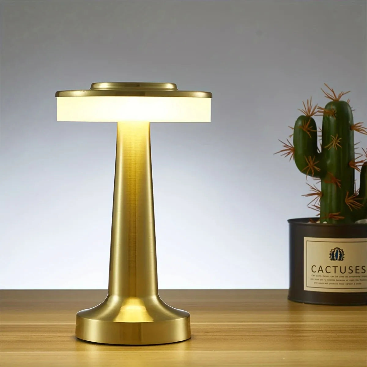 Restaurant, Bar & Cafe Ambiance Light: Luxury Metal Wireless Lamp, Touch Dimming, A Stylish Choice（bronze）
