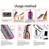 Automatic Hair Curler, Cordless Rechargeable Curling Iron with 6 Temp & Timer, Anti-Scald Portable Hair Curler for Travel(white )