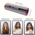 Automatic Hair Curler, Cordless Rechargeable Curling Iron with 6 Temp & Timer, Anti-Scald Portable Hair Curler for Travel(white )