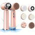 6-in-1 Electric Facial Cleanser, 3-Speed, LED Display（pink）