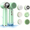 6-in-1 Electric Facial Cleanser, 3-Speed, LED Display(green)