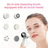 6-in-1 Electric Facial Cleanser, 3-Speed, LED Display(green)