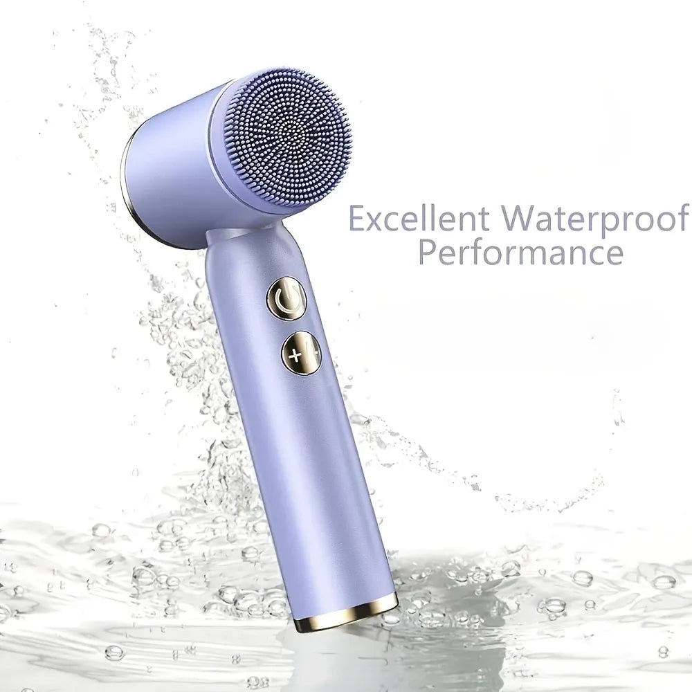 6-in-1 Electric Facial Cleanser, 3-Speed, LED Display(green)
