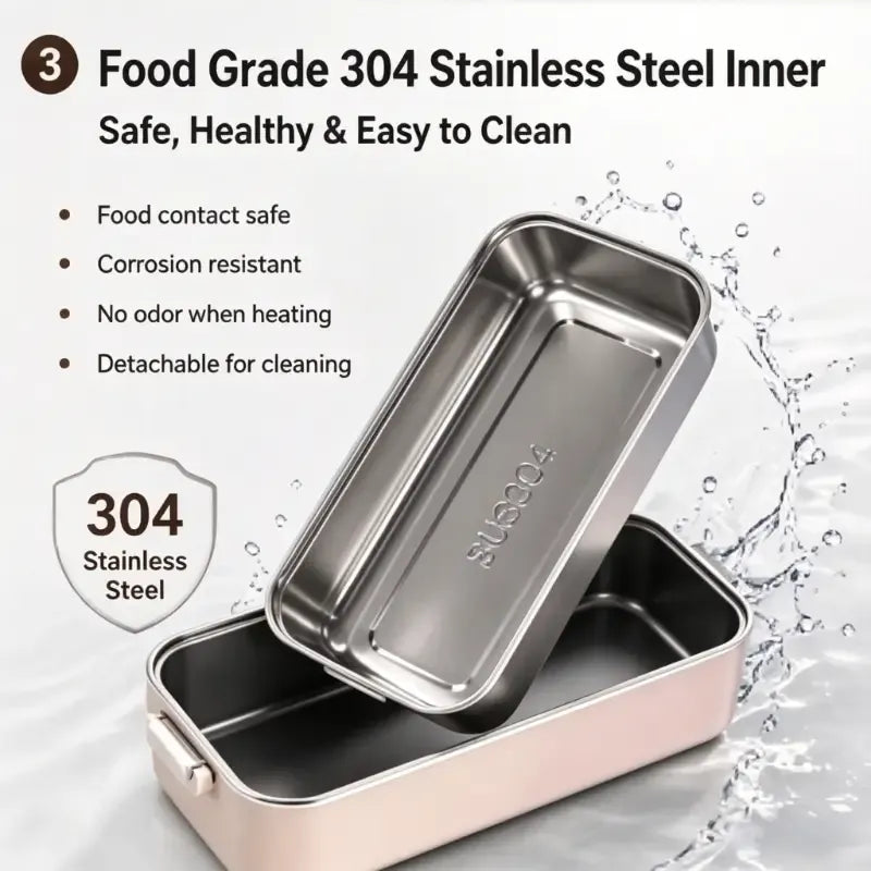 900ml Cordless Electric Heating Lunch Box, 7200mAh Battery, Grey Colour