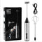 Electric Milk Frother Egg Beater 2-in-1 Type-C Charging Aluminum Alloy Body Dual Interchangeable Heads 1200mAh Coffee Foamer Mixer