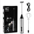 Electric Milk Frother Egg Beater 2-in-1 Type-C Charging Aluminum Alloy Body Dual Interchangeable Heads 1200mAh Coffee Foamer Mixer
