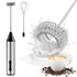 Electric Milk Frother Egg Beater 2-in-1 Type-C Charging Aluminum Alloy Body Dual Interchangeable Heads 1200mAh Coffee Foamer Mixer