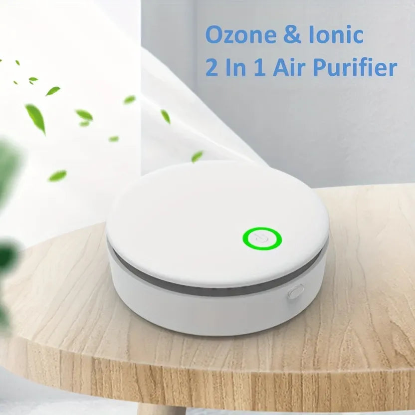 Mini Ozone Anion Purifier: 3 Modes Deodorize & Sterilize, 20dB Quiet, Compact & Portable, Multi-Scene Use.(white)